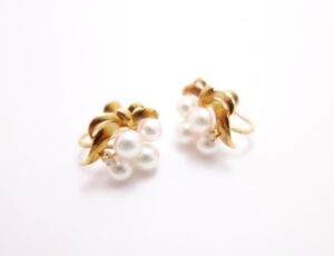 ミキモト ピアス・イヤリング 花珠真珠 買取 |重量5.7gを高価買取しました。
