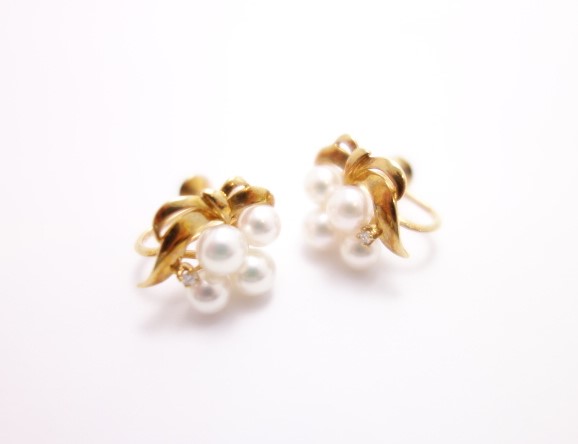 ミキモト ピアス・イヤリング 花珠真珠 買取 ｜重量5.7gを高価買取しました。
