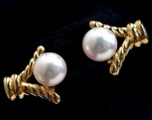 ミキモト カフス 花珠真珠 買取 ｜7.1mm 9.9gを高価買取しました。