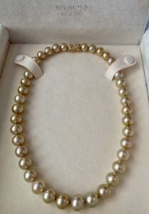 ミキモト ゴールデンパール 神奈川 買取 ｜ネックレス 10〜12.5mmを高価買取しました。