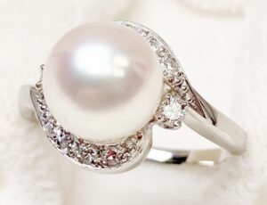 ミキモト 花珠真珠 大阪 買取 ｜リング 約8.5mmを高価買取しました。