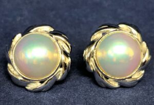 タサキ（田崎） マベ真珠 大阪 買取 ｜イヤリング 約1.3cmを高価買取しました。