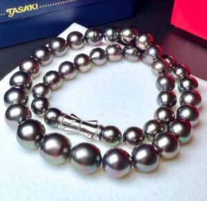 タサキ（田崎） 黒蝶真珠 銀座 買取 ｜ネックレス 8.27〜11.51mmを高価買取しました。