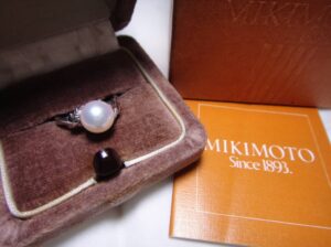 ミキモト 指輪 花珠真珠 買取 |約7.8mmを高価買取しました。