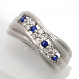 サファイア買取 ｜サファイア[サファイア0.17ct ダイヤモンド0.36ct Pt900 リング]を買取しました。【真珠買取リパール】