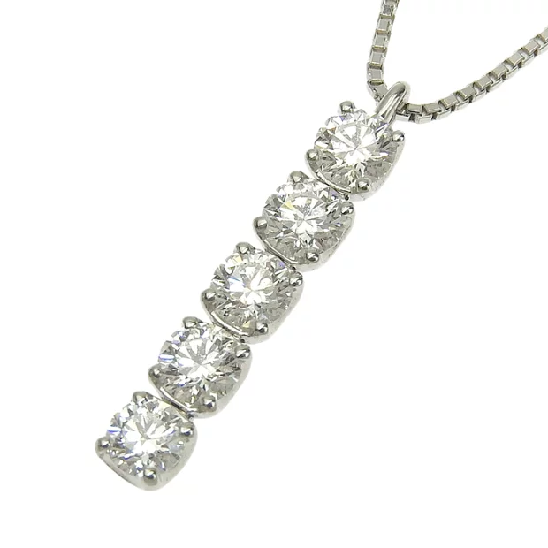プラチナ850 相場 ｜ダイヤモンド [TASAKI 5Pダイヤネックレス Pt850