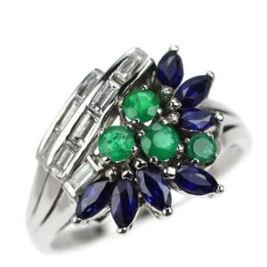 エメラルド 買取相場 ｜エメラルド[エメラルド サファイア ダイヤモンド リング 0.37ct S0.85ct D0.46ct]を買取しました。【真珠買取リパール】