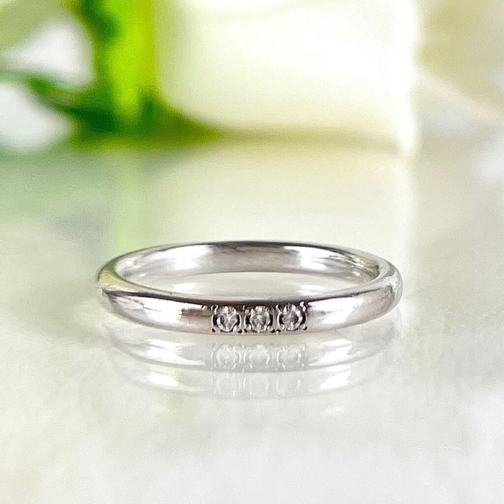 pt950 買取 ｜ダイヤモンド[Pt950 ダイヤモンド ピンキーリング]を買取しました。【真珠買取リパール】