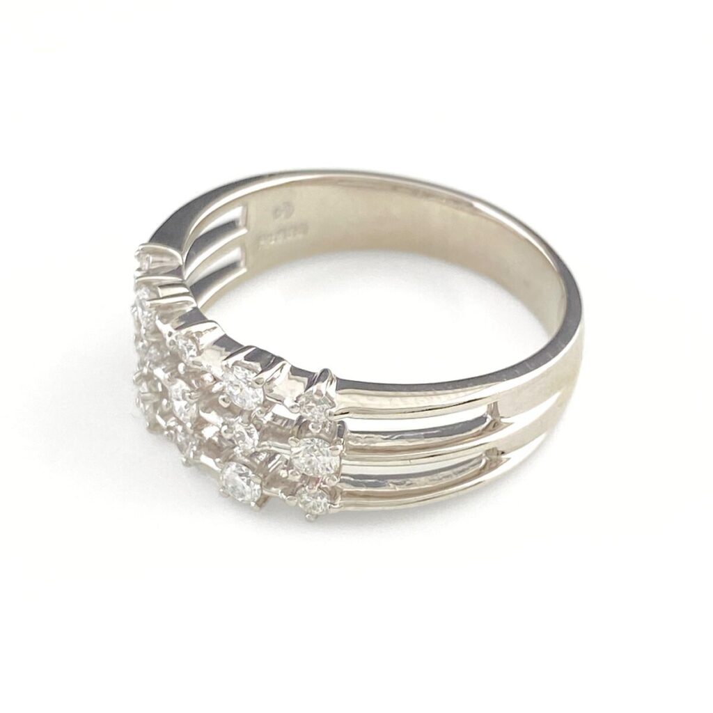 ダイヤモンド 指輪 買取 ｜ダイヤモンド[メレダイヤ デザインリング プラチナ 指輪 リング 16.5号 Pt900]を買取しました。【真珠買取リパール】