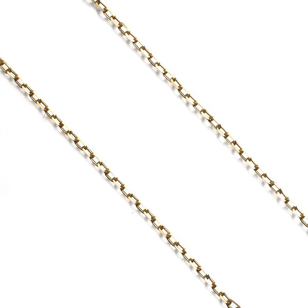 18金買取価格 田中貴金属 ｜貴金属[チェーンネックレス カットアズキ 38cm K18YG]を買取しました。【真珠買取リパール】