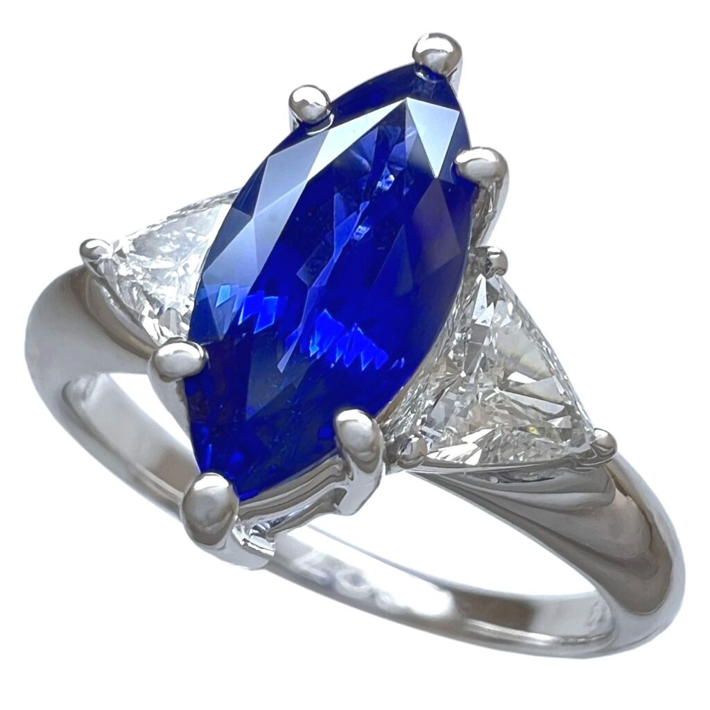 サファイア 1カラット 値段 ｜サファイア[タサキ　リング　大粒　サファイア 1.51ct　ダイヤ 0.31ct]を買取しました。【真珠買取リパール】