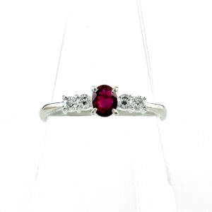 プラチナ900 ｜ルビー[ルビー デザインリング プラチナ 指輪 メレダイヤ リング 11号 Pt900 ルビー ダイヤモンド レディース]を買取しました。【真珠買取リパール】