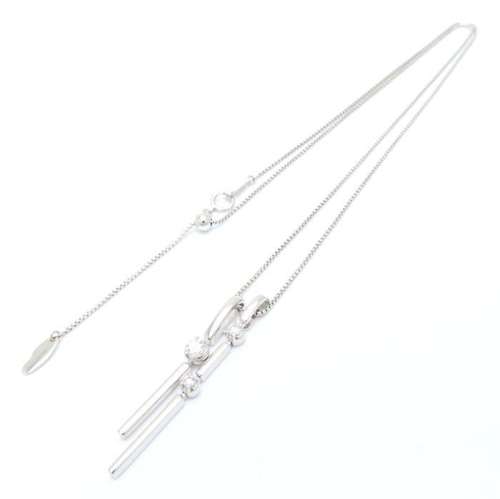 ダイヤモンドネックレス買取 ｜ダイヤモンド[スリーストーンダイヤモンド ネックレス ダイヤモンド0.21ct/0.08ct/0.06ct K18WG]を買取しました。【真珠買取リパール】