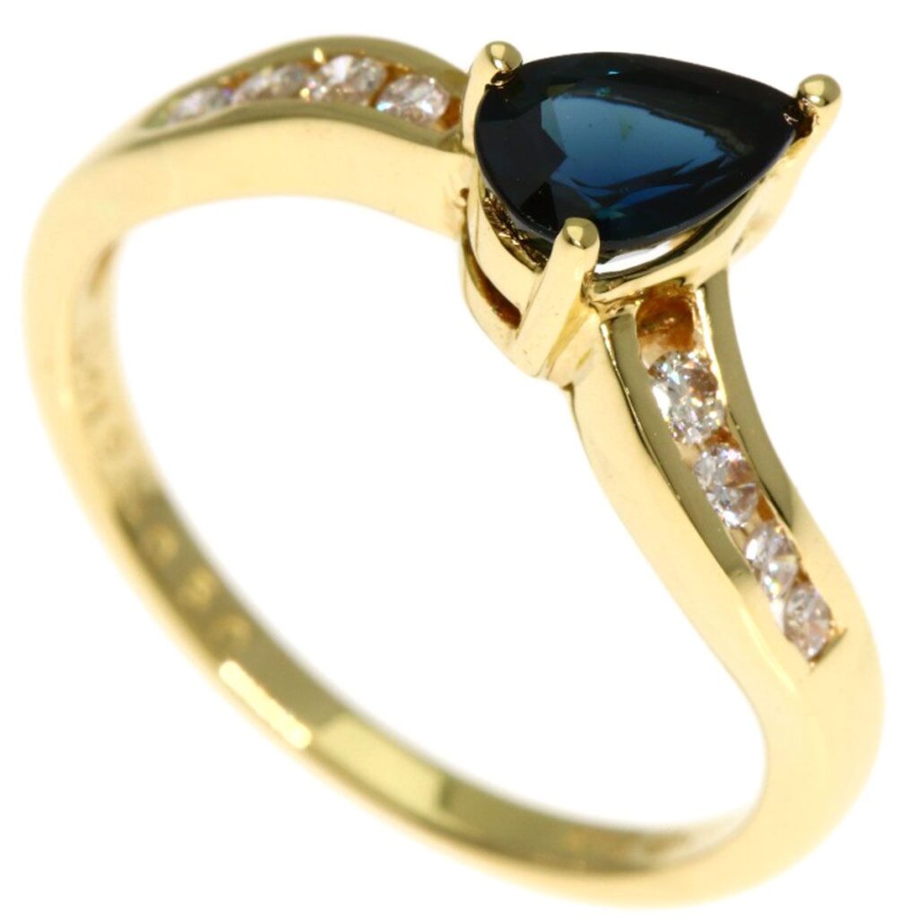 0.5カラット ダイヤ 相場 ｜ダイヤモンド[MIKIMOTO ミキモト サファイア ダイヤモンド リング・指輪 K18YG]を買取しました。【真珠買取リパール】