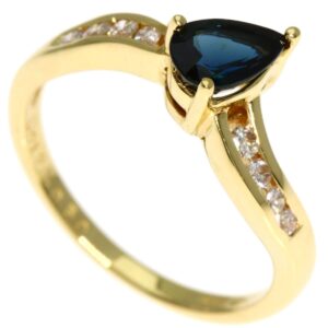 0.5カラット ダイヤ 相場 ｜ダイヤモンド[MIKIMOTO ミキモト サファイア ダイヤモンド リング・指輪 K18YG]を買取しました。【真珠買取リパール】