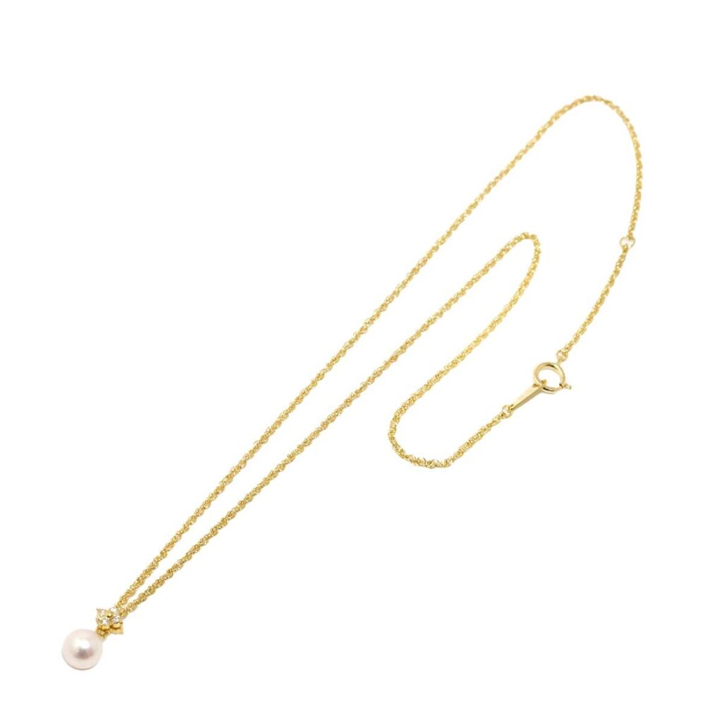 18金 喜平ネックレス 50g 買取相場 ｜アコヤ真珠[タサキ TASAKI アコヤ真珠 6.2mm ダイヤ 0.05ct ネックレス 41cm K18]を買取しました。【真珠買取リパール】