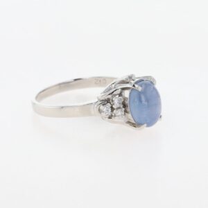 スターサファイア ｜サファイア[スターサファイア デザインリング プラチナ 指輪 メレダイヤ リング 11.5号 Pt900 ダイヤモンド スターサファイア レディース]を買取しました。【真珠買取リパール】