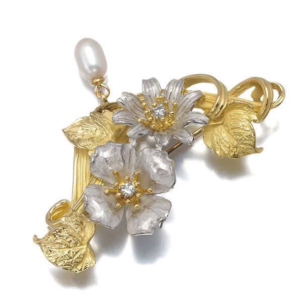 真珠のネックレス 買取相場 ｜アコヤ真珠[AsTime 石川暢子 ブローチ兼ペンダントトップ パール 真珠 4.7mm]を買取しました。【真珠買取リパール】