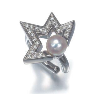 k18wg 買取価格 ｜ダイヤモンド[TASAKI タサキ イヤリング パール 真珠 4.5mm ダイヤ ダイヤモンド 0.04ct コメットプラス イヤーカフ 片耳 K18]を買取しました。【真珠買取リパール】