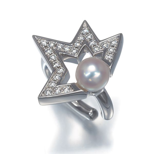 k18wg 買取価格 ｜ダイヤモンド[TASAKI タサキ イヤリング パール 真珠 4.5mm ダイヤ ダイヤモンド 0.04ct コメットプラス イヤーカフ 片耳 K18]を買取しました。【真珠買取リパール】