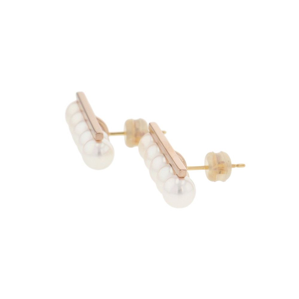 タザキ 真珠 ｜アコヤ真珠[ピアス バランス プラス イヤリング あこや真珠 パール K18PG]を買取しました。【真珠買取リパール】