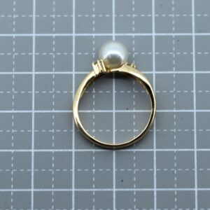 ダイヤモンド0.05 ct 相場 ｜ダイヤモンド[タサキ パール ダイヤモンド リング 指輪 7.4ミリ 0.05ct 15号 k18YG(18金 イエローゴールド)]を買取しました。【真珠買取リパール】