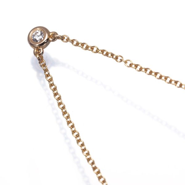 18金 ダイヤ ネックレス 相場 ｜ダイヤモンド[ティファニー ネックレス ダイヤ ダイヤモンド 0.03ct程 バイザヤード K18PG]を買取しました。【真珠買取リパール】