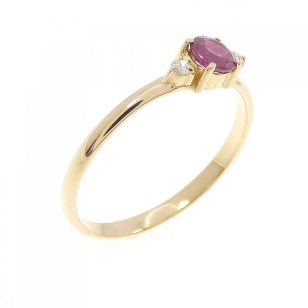 18金の指輪 いくらで売れる ｜ルビー[K18YG ルビー リング]を買取しました。【真珠買取リパール】