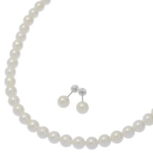 真珠の重さ ｜アコヤ真珠[6.5-7mm ジュエリーセット･アコヤ真珠/Japan Pearl/パールピアス･ネックレス セット/Sv925×K14WGコンビ-31.1g]を買取しました。【真珠買取リパール】