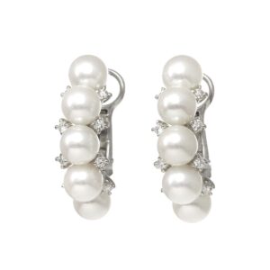 イヤリングカラー 時間 ｜真珠[タサキ TASAKI アコヤ真珠 6.2-6.0mm ダイヤ 0.13ct/0.13ct イヤリング K18 WG 750]を買取しました。【真珠買取リパール】