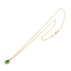 ティファニー 宝石 ｜ダイヤモンド[ティファニー TIFFANY&Co. エメラルド ダイヤ ネックレス 40cm K18 YG イエローゴールド 750]を買取しました。【真珠買取リパール】