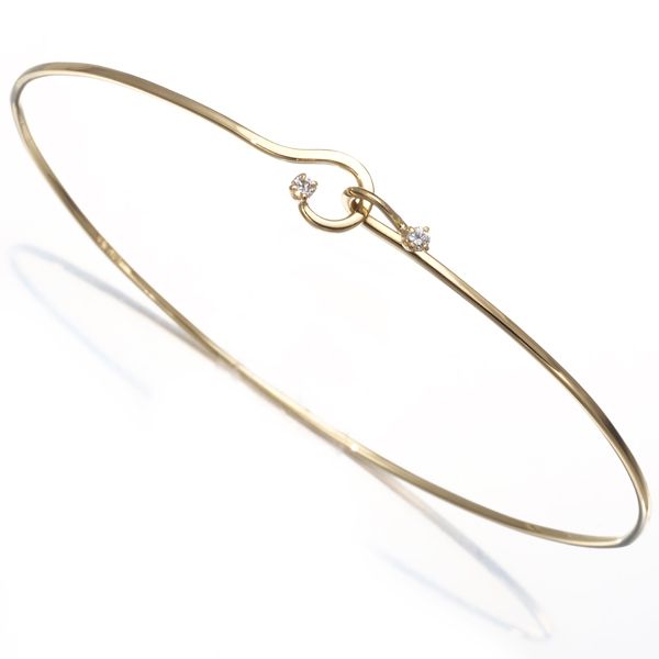 ダイヤモンド バングル 買取価格 ｜ダイヤモンド[ミキモト ブレスレット ダイヤ ダイヤモンド ダブルフック バングル 2P K18YG]を買取しました。【真珠買取リパール】