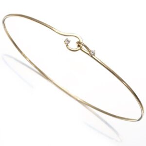 ダイヤ バングル 買取 ｜ダイヤモンド[ミキモト ブレスレット ダイヤ ダイヤモンド ダブルフック バングル 2P K18YG]を買取しました。【真珠買取リパール】