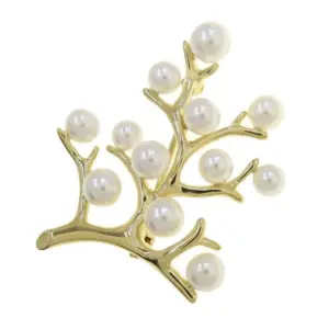 真珠 ブローチ｜アコヤ真珠 [MIKIMOTO(ミキモト)幸福ノ木パールブローチ]を買取しました。【真珠買取リパール】