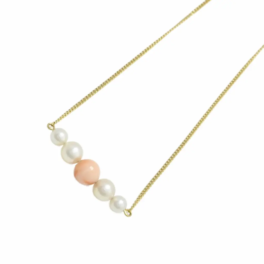 ピンク珊瑚 買取価格 ｜珊瑚 [MIKIMOTO(ミキモト) 珊瑚 パール ネックレス]を買取しました。【真珠買取リパール】