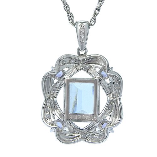 ダイヤモンド 1 カラット 買取 価格 ｜ダイヤモンド[TASAKI(タサキ) AQ3.43/D0.18 アクアマリン ダイヤモンド ネックレス アクアマリン/ダイヤモンド Pt850プラチナ Pt900]を買取しました。【真珠買取リパール】