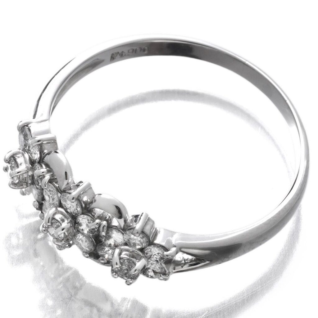ダイヤ 0.5カラット 買取価格 ｜ダイヤモンド[フラワーデザインリング ダイヤモンド 0.5ct Pt900 15号]を買取しました。【真珠買取リパール】