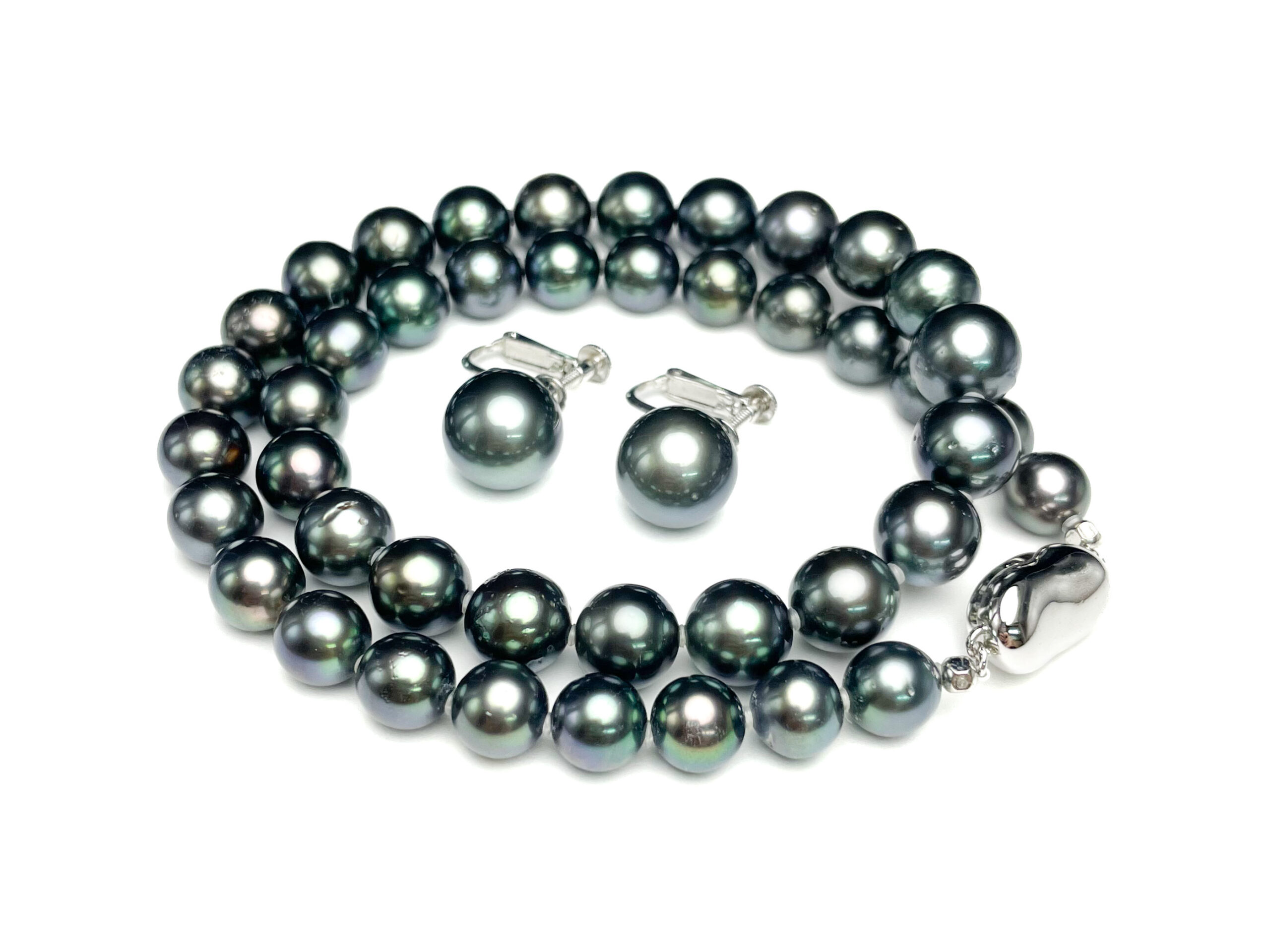 南洋黒蝶真珠 ネックレス セット 8.0-9.5mm