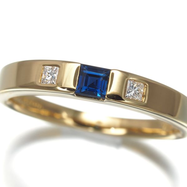 ティファニー 指輪 中古 ｜ダイヤモンド[ティファニー リング サファイア ダイヤ ダイヤモンド 14号 K18YG]を買取しました。【真珠買取リパール】