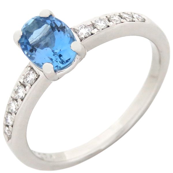 アクアマリン 値段 ｜ダイヤモンド[TASAKI リング 指輪 サンタマリアカラーアクアマリン ダイヤモンドリング Pt900]を買取しました。【真珠買取リパール】
