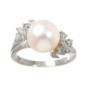 ダイヤ 0.3カラット 買取 ｜アコヤ真珠[TASAKI 8号 リング アコヤ真珠 9.0mm ダイヤ 0.36ct Pt ]を買取しました。【真珠買取リパール】