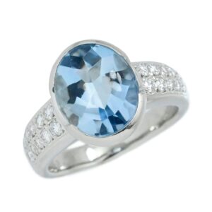 アクアマリン 買取 ｜貴金属[ミキモト Pt950 アクアマリン3.13ct ダイヤ0.28ct リング]を買取しました。【真珠買取リパール】