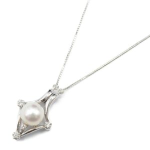プラチナ買取価格pt850 ｜アコヤ真珠[タサキ TASAKI ネックレス パール ダイヤ ネックレス 首回41㎝ Pt900プラチナ Pt850]を買取しました。【真珠買取リパール】