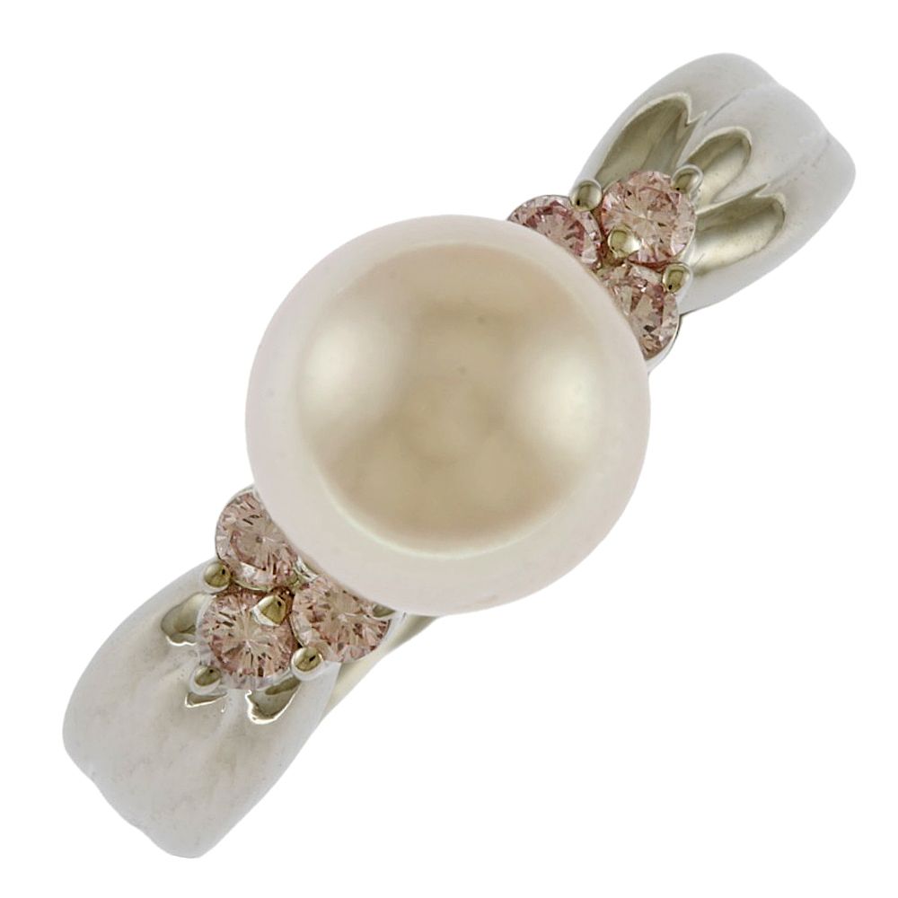 ピンクダイヤモンド 相場 ｜アコヤ真珠[タサキ リング 指輪 13号 Pt900プラチナ アコヤパール]を買取しました。【真珠買取リパール】