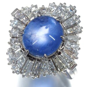 スターサファイア 値段 ｜ミキモト真珠[ミキモト リング スリランカ産 非加熱スターサファイア 6.07ct ダイヤ ダイヤモンド 12号 Pt900]を買取しました。【真珠買取リパール】