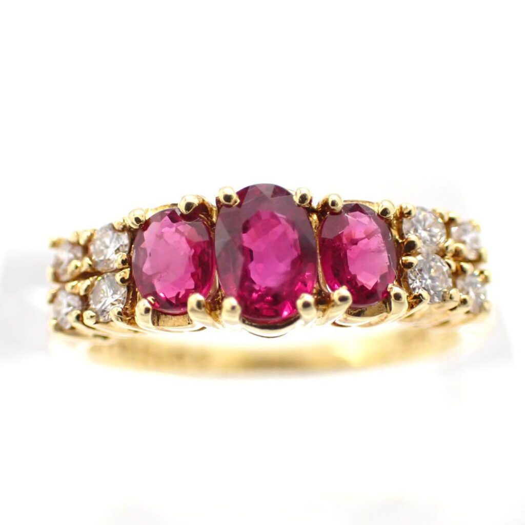 0.8カラット ダイヤ 値段 ｜ ダイヤモンド [MIKIMOTO 0.81ct ルビー/0.18ct ダイヤモンドリング K18YG]を買取しました。【真珠買取リパール】