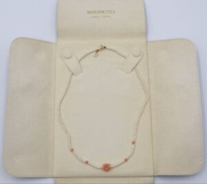 真珠と珊瑚 ｜珊瑚[ミキモト MIKIMOTO コーラルコレクション ベビーパールネックレス 珊瑚 K18]を買取しました。【真珠買取リパール】