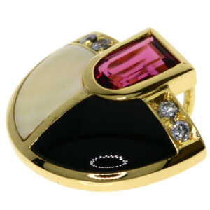 オニキス 買取 ｜ダイヤモンド[TASAKI ダイヤモンド オニキス ペンダントトップ K18YG]を買取しました。【真珠買取リパール】