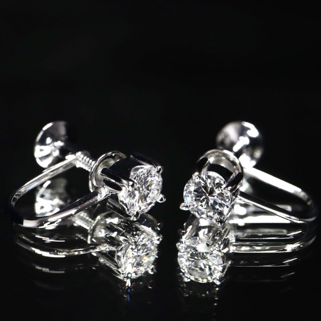 pt900 買取価格 ｜Pt900 [0.26ct 天然ダイヤモンドイヤリング]を買取しました。【真珠買取リパール】