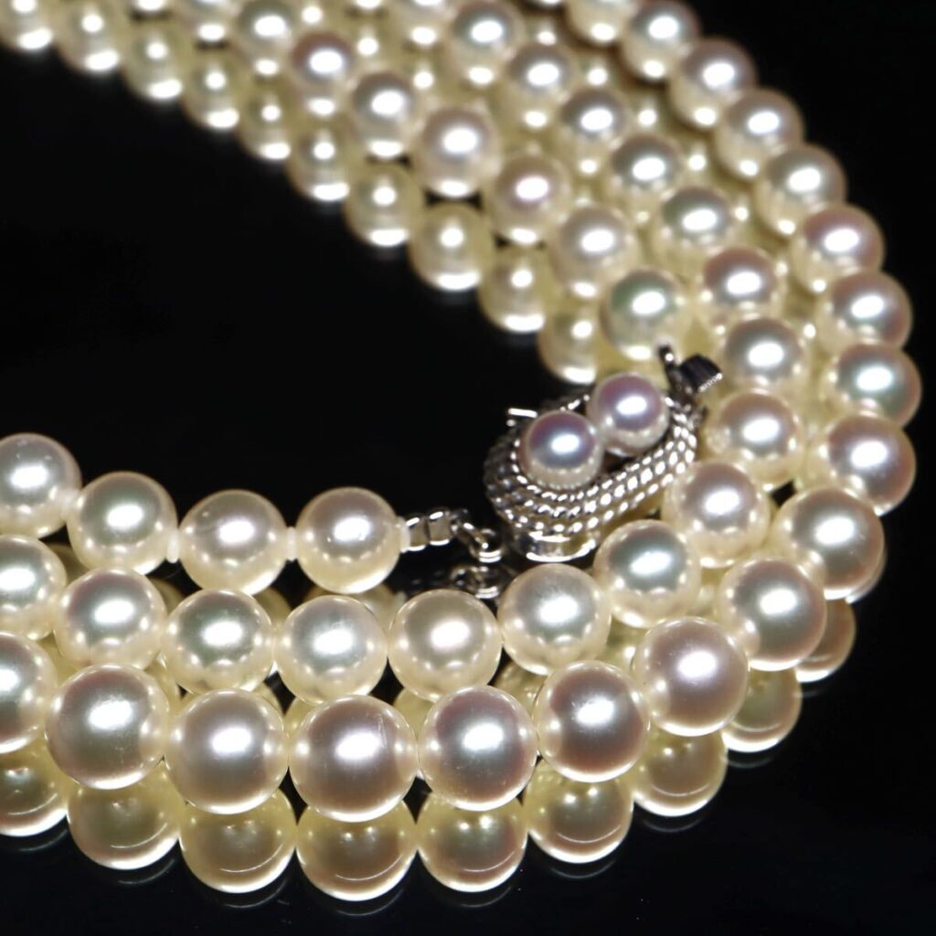 2Z6本真珠　ネックレスイヤリングセード　ネックレスMSZ925　K14WG刻印 2Z6本真珠 ネックレスイヤリングセード ネックレスMSZ925 K14WG刻印